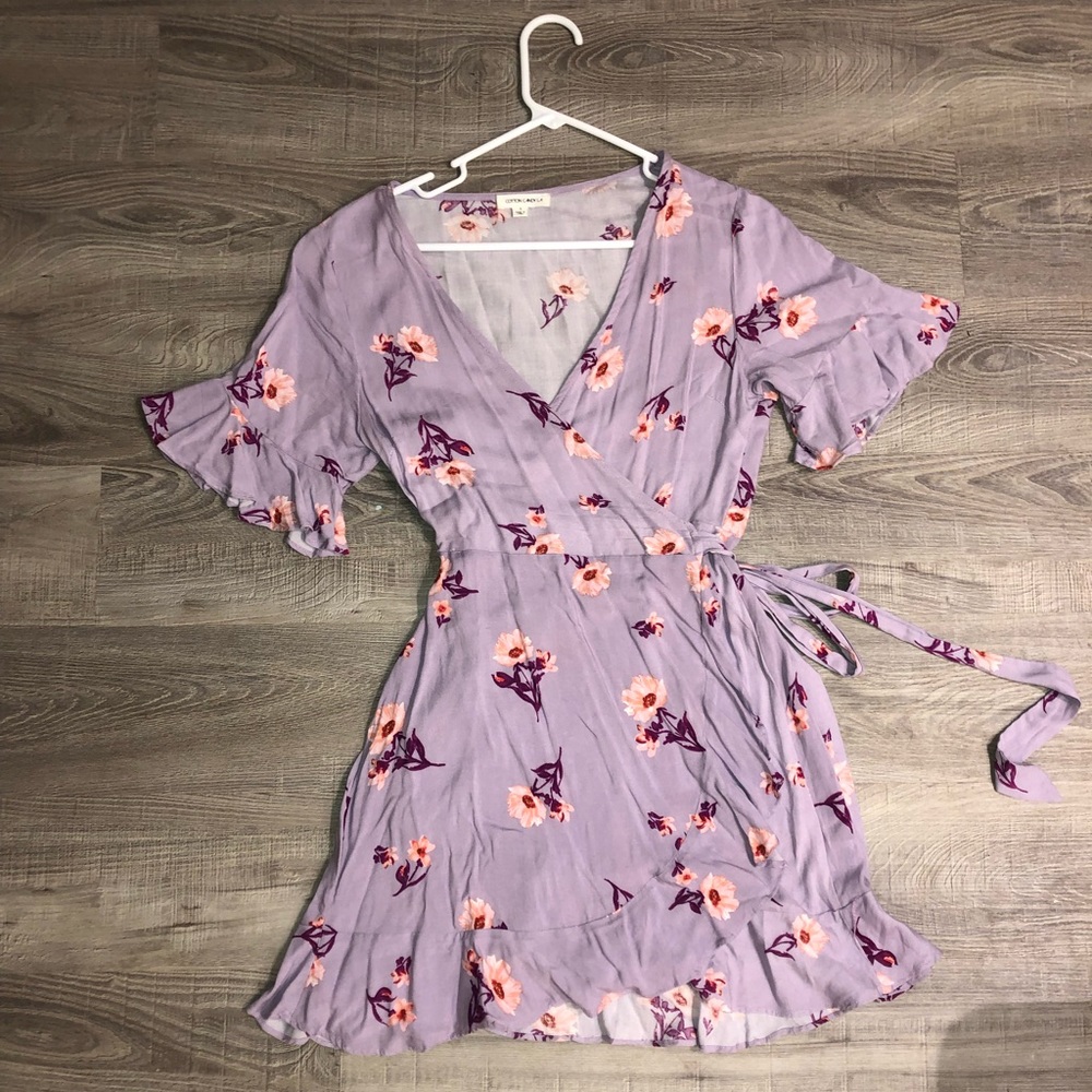 Floral wrap dress